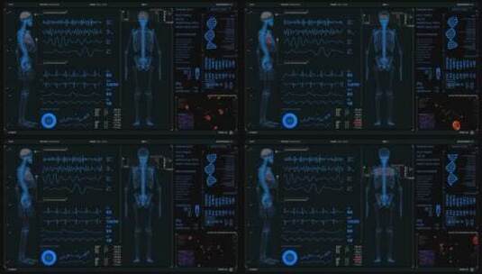人物信息HUD医疗信息全息高清AE视频素材下载