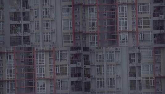 广州天河楼顶珠江新城树叶楼宇住宅高清在线视频素材下载