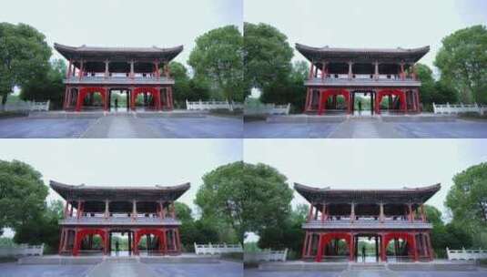 武汉硚口区园博园北京园风景高清在线视频素材下载