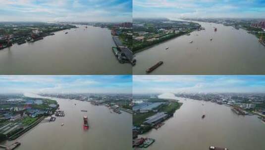 上海黄浦江岸码头风光 合集高清在线视频素材下载