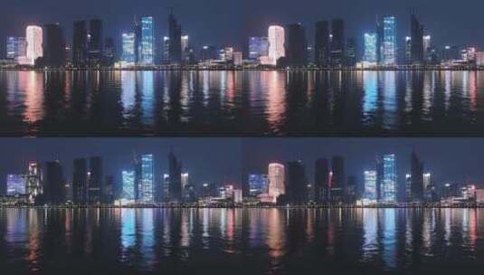 广东省广州市市中心夜景延时摄影高清在线视频素材下载