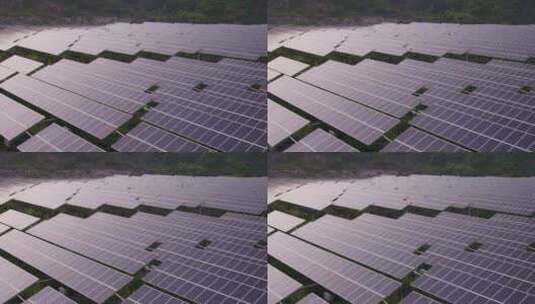 航拍太阳能光伏发电站高清在线视频素材下载