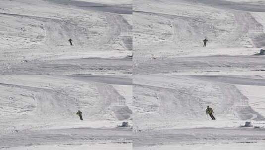 滑雪的人高清在线视频素材下载