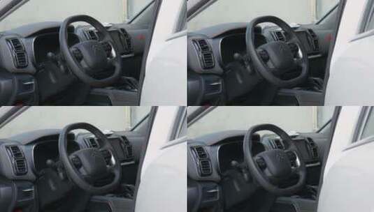 雪铁龙汽车的驾驶室方向盘高清在线视频素材下载
