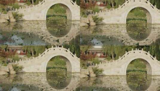 古莲花池石拱桥高清在线视频素材下载