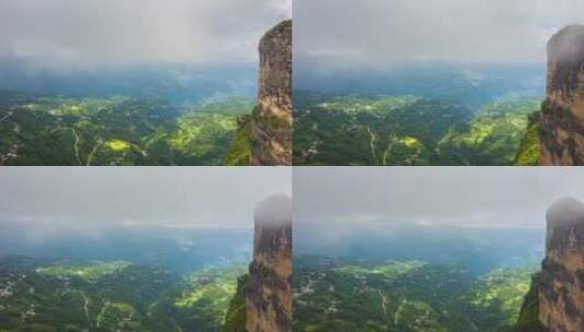 4k航拍山区雨幡现象高清在线视频素材下载