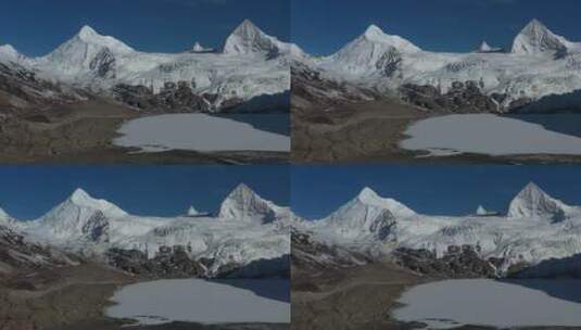 西藏萨普神山航拍高清在线视频素材下载