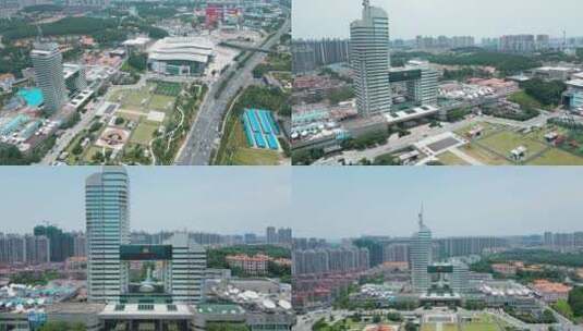 湖南广电大楼2022航拍视频高清在线视频素材下载
