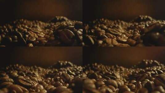 咖啡豆特写高清在线视频素材下载