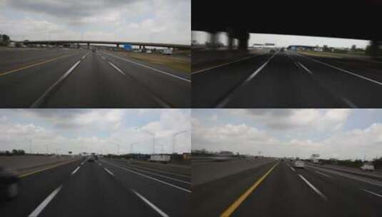经过机场的高速公路高清在线视频素材下载