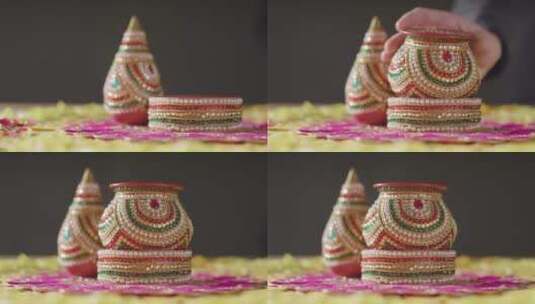 排灯节的印度装饰高清在线视频素材下载