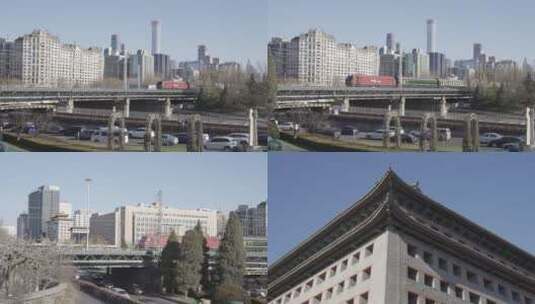 北京二环车流高清在线视频素材下载