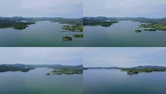 湖面河面水库航拍4K高清在线视频素材下载