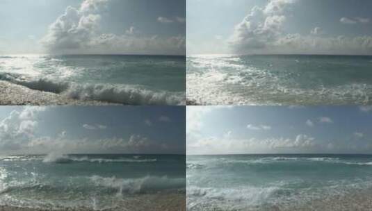 海滩 海浪高清在线视频素材下载