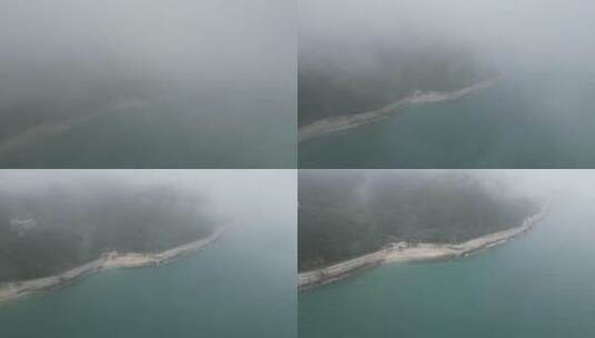 云雾中的杨梅坑，深圳最美公路高清在线视频素材下载
