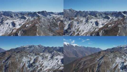 川西贡嘎雪山山脉航拍高清在线视频素材下载