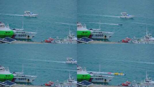 海面上航行的游艇高清在线视频素材下载