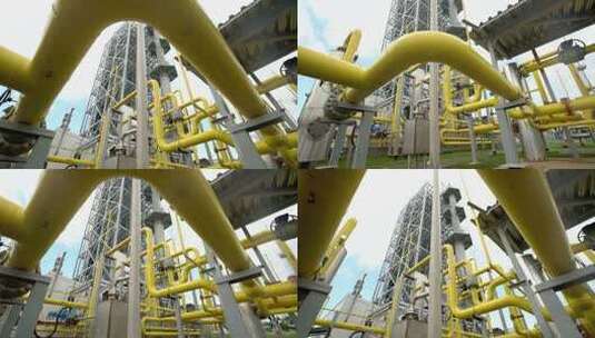 石油管道天然气工厂高清在线视频素材下载