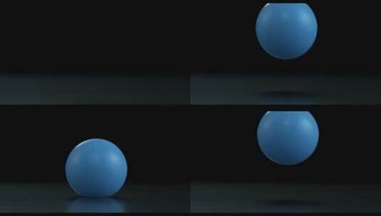 芬腾高速机1000fps之蓝色球弹起高清在线视频素材下载