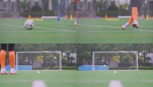 足球射门训练高清在线视频素材下载