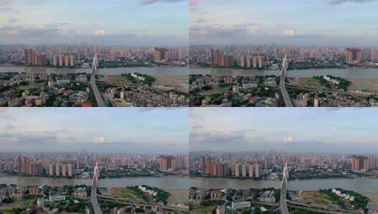 【4K】航拍广州鹤洞大桥高清在线视频素材下载