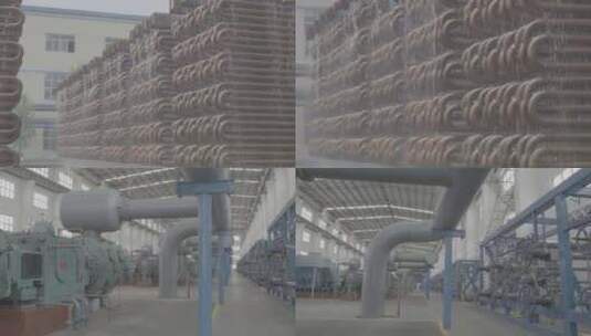 化工厂航拍车间制造机器生产生产线厂房高清在线视频素材下载