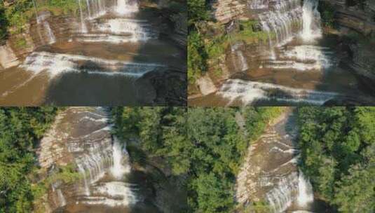 美国田纳西州康明斯瀑布的淡水流动。-天线高清在线视频素材下载