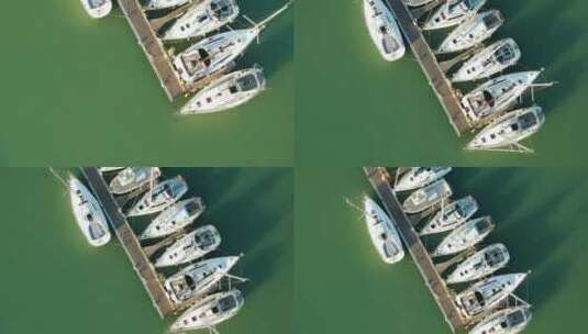 船，海，地点：法国。无人机拍摄1920x1080高清在线视频素材下载