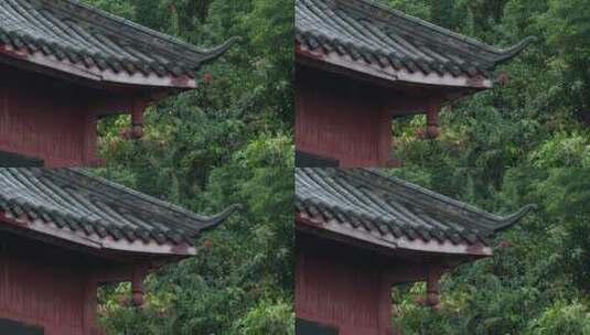 重庆雨季下雨屋檐实拍高清在线视频素材下载