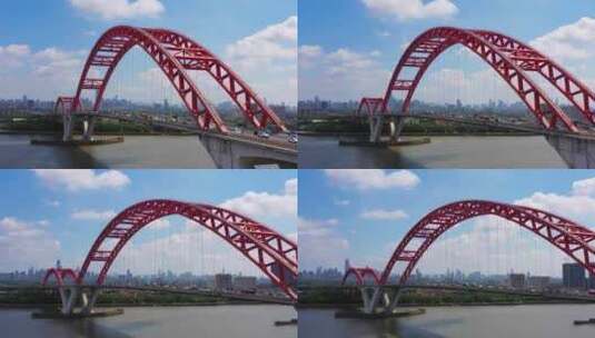 广州番禺新光大桥蓝天-2高清在线视频素材下载