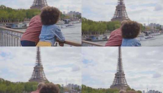 幸福的夫妇在大桥上眺望高清在线视频素材下载