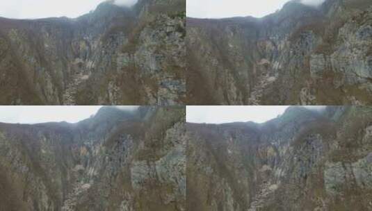 航拍峡谷高山高清在线视频素材下载