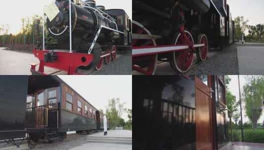 老式蒸汽火车模型高清在线视频素材下载