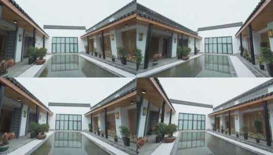 中式庭院 天井 徽派建筑 现代建筑高清在线视频素材下载