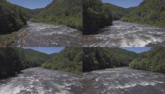 山谷间的河流高清在线视频素材下载