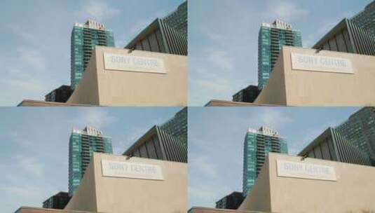 艺术中心建筑外部拍摄镜头高清在线视频素材下载