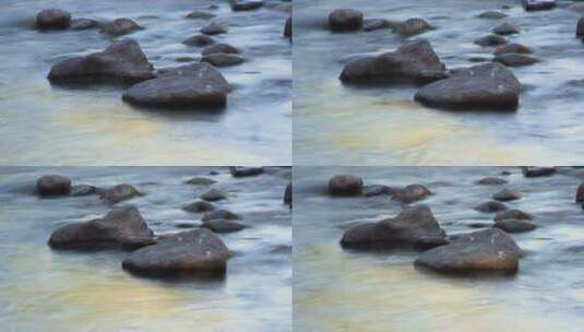 海水和岩石的延时拍摄高清在线视频素材下载