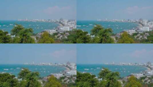 泰国芭提雅海滩港口高清在线视频素材下载