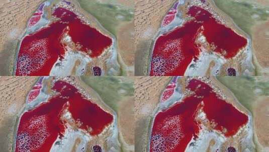 腾格里沙漠乌兰湖高清在线视频素材下载