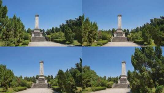 广西陆川县公园人民英雄纪念碑高清在线视频素材下载