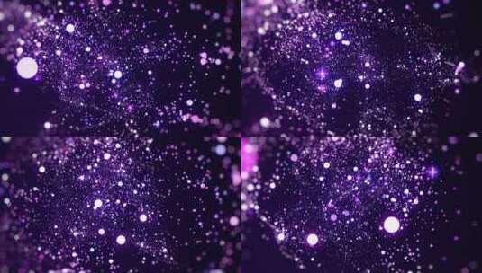 唯美璀璨夜空紫色星光粒子舞台背景素材高清在线视频素材下载