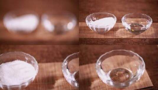 【镜头合集】玻璃碗稀释盐水糖水高清在线视频素材下载