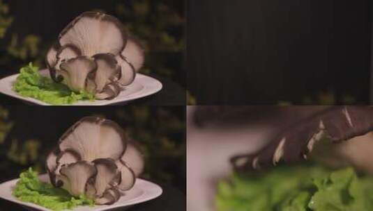 【镜头合集】蘑菇平菇氨基酸食材高清在线视频素材下载