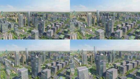 07 城市发展建筑漫游动画展示高清在线视频素材下载