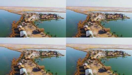 新疆阿克苏皇宫湖高清在线视频素材下载