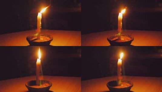 黑暗中的蜡烛高清在线视频素材下载
