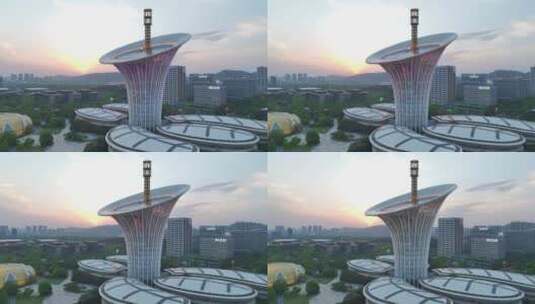 武汉新能源研究院大楼，近景平视环绕镜头高清在线视频素材下载