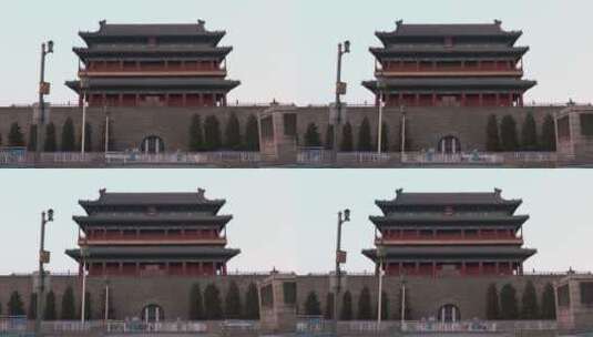 北京前门城楼背面特写高清在线视频素材下载