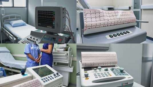 医院心电图机器医学仪器 (6)高清在线视频素材下载