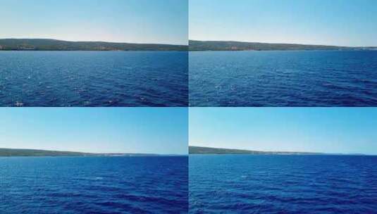 从轮渡船从布拉克岛到克罗地亚斯普利特的壮丽景色高清在线视频素材下载